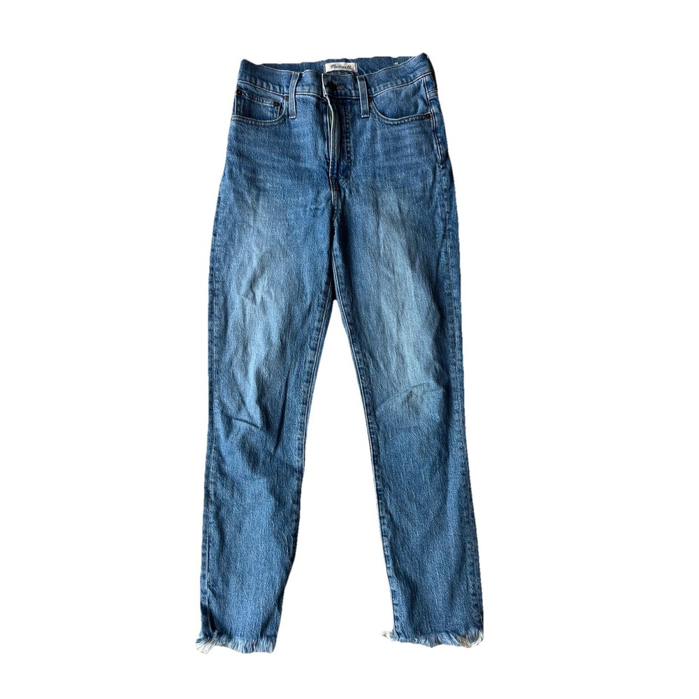 Madewell Jean Women 26 The Perfect Vintage Raw Hem High Rise Light Wash 26x28